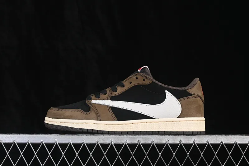 All categories Air Jordan Jordan series basketball shoes Air Jordan 1 Low ZG version Travis Scott x Air Jordan 1 Low OG AJ1 Joe 1 undercut low top full head layer CQ4277-001